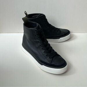 rag and bone Black & White RB High-Top Sneakers 6